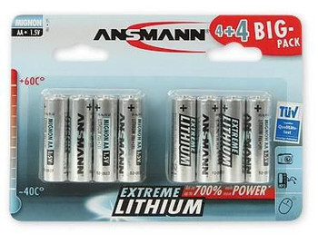 ANSMANN 1512-0012 4+4 Extreme Lithium 1512-0012