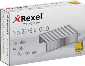 Rexel No. 56 26/6 Staples Pack of 1000 6131 2115727