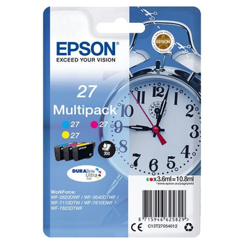 Epson Alarm clock Multipack 3-colour 27 DURABrite Ultra Ink C13T27054012