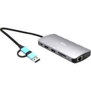 I-Tec Usb 3.0 Usb-C/Thunderbolt 3X Display Metal Nano Dock With Lan + Power Deli CANANOTDOCKPD