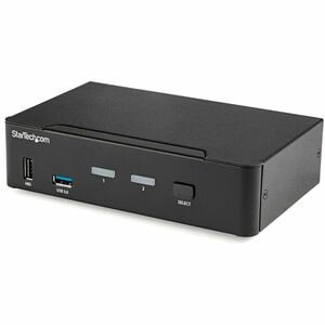 Startech 2 Port Displayport Kvm Switch 4K 60Hz Single Display Uhd Dp 1.2 Usb Kvm SV231DPU34K