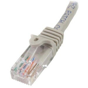 Startech 0.5M Gray Cat5E Patch Cable With Snagless Rj45 Connectors Short Etherne 45PAT50CMGR