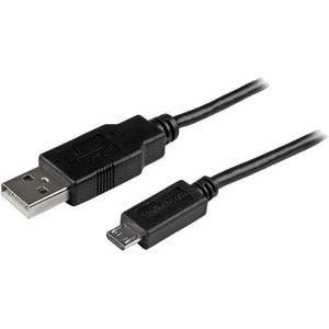Startech 0.5M Mobile Charge Sync Usb To Slim Micro Usb Cable Phones & Tablets A USBAUB50CMBK