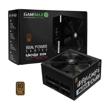 Gamemax RPG Rampage 850W Fully Modular 80 Plus Bronze PSU with 140mm FDB Fan GMXRPG850FMOD