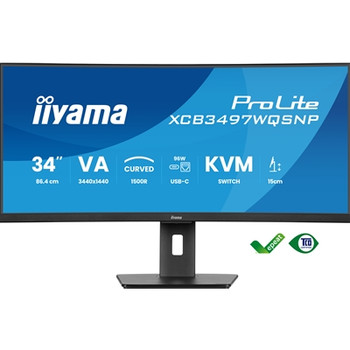 Iiyama Prolite Curved Monitor XCB3497WQSNP-B1 34" Va Ultra-Wide Screen With Kvm XCB3497WQSNP-B1