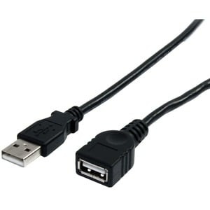Startech 10 Ft Black Usb 2.0 Extension Cable A To A M/F Type A Male Usb Type A F USBEXTAA10BK