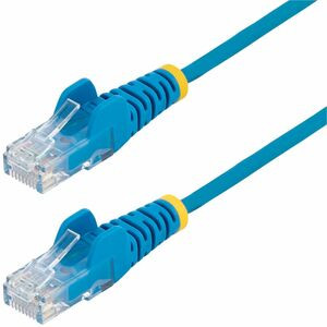 Startech 25Cm Blue Slim Cat6 Ethernet Cable Snagless Rj45 Utp Lszh 28Awg Pure Ba N6PAT25CMBLS
