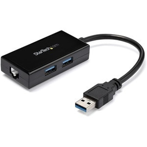 Startech 2 Port Usb 3.0 Hub With Ethernet Usb 3.0 X 2 Gigabit Ethernet Network A USB31000S2H