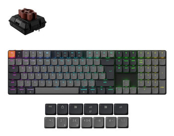 Keychron K5 Version 2 keyboard Universal USB + Bluetooth QZERTY  English Black K5X-H3-UK
