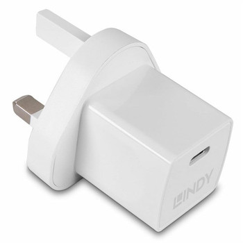 Lindy 20W Usb Type C Gan Charger Indoor Ac 12 V White 73411