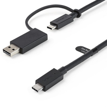 StarTech.com 3ft 1m USB-C Cable with USB-A Adapter Dongle - Hybrid 2-in-1 USB C USBCCADP
