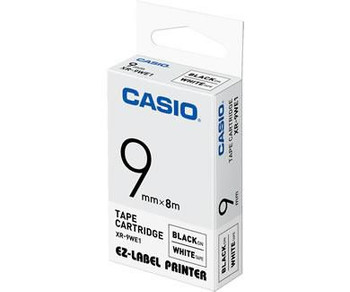 Casio XR-9WE1 XR-9WE. 9 mm. Black on White XR-9WE1