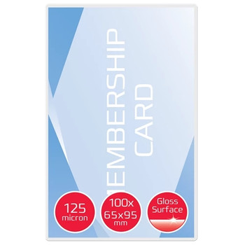 GBC Card Pouch Gloss 65x95mm 125 micron 3740301 3740301