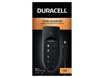 Duracell DRINV15- 175W Twin  Socket Inverter DRINV15-UK