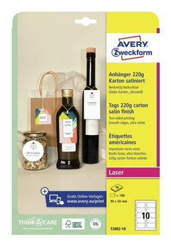 Avery T2002-10 Zweckform Printable Tags With T2002-10