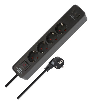 Brennenstuhl 1153240216 Ecolor 4-Way Power Strip With 1153240216
