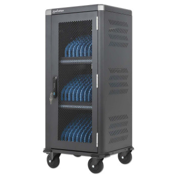 Manhattan 181471 30-Port USB-C Charging Cart - 181471