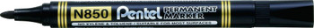 Pentel N850 12 Pack Black Permanent Marker Bullet Tip 2.1mm Line N850AE