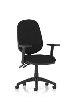 Dynamic Luna II Lever Task Operator Chair With Height Adjustable Arms Black KC0451