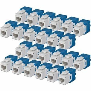 Startech Cat6 Keystone Jack 24-Pack Rj45 Ethernet Keystone Jacks Utp Cat6 Wall J C6KEYTL180WH24PK