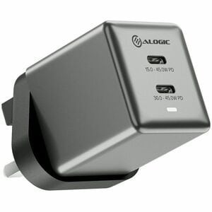 Alogic Rapid Power 45 W Ac Adapter 1 Pack Universal Adapter 2 Usb Type-C for Iph WCG2X45SGR-UK