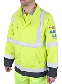 Beeswift Arc Complinant Woven Hi-Vis Two-Tone Jacket Saturn Yellow/Navy Size L CARC925SYNL