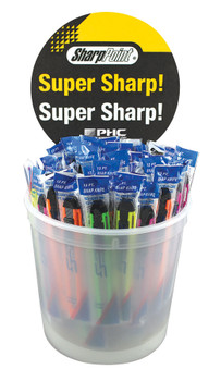 Phc Counter Top Display Bucket With 75 Assorted Snap Off Knives Clear BU-BK-508