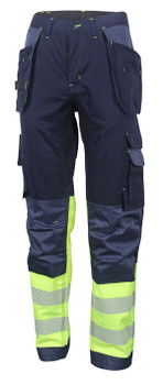 Beeswift Deltic Hi-Vis Two-Tone Trousers Saturn Yellow / Navy Size 44T HVTT080SYN44T