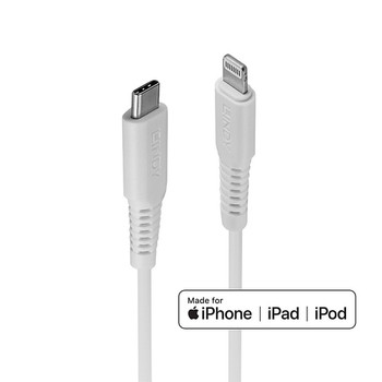 Lindy 1M Usb Type C To Lightning Cable White. Cable Length: 1 M Connector 1: Lig 31316