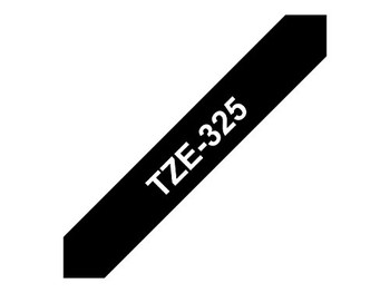 Brother TZE325 White on Black TZE325