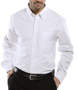 Beeswift Oxford Shirt Long Sleeve White Size 16.5 OXSLSW16.5