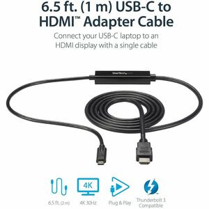 Startech Usb C To Hdmi Cable 3 Ft / 1M Usb-C To Hdmi 4K 60Hz Usb Type C To Hdmi CDP2HDMM1MB