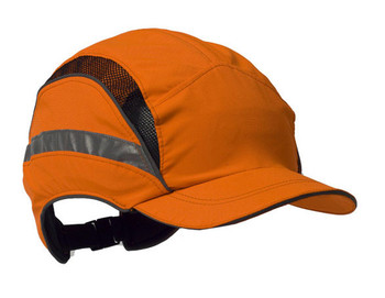 3M Hc23 First Base 3 Safety Baseball Cap Reduced Peak Hi Vis Orange HC23HORP
