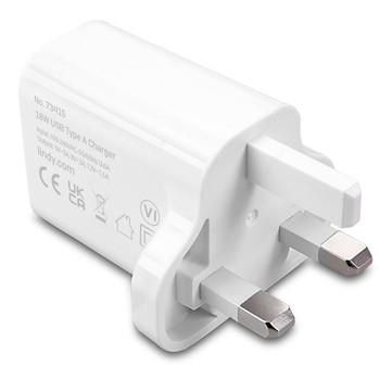 Lindy 18W Usb Type A Charger Indoor Ac White 73415