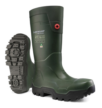 Dunlop Purofort Fieldpro Thermo+ Full Safety Wellingtons Green Size 13 LP8KL0113