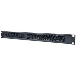 Intellinet 19" Cable Entry Panel 1U With Brush Insert Black Cable Panel 1U Rack 712767