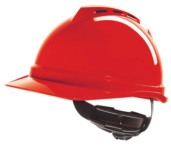 Msa V-Gard 500 Vented Safety Helmet Red MSAGV432RE