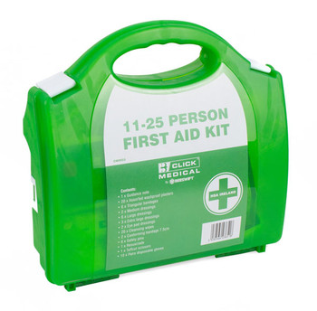 Click Medical 11-25 Person Hsa Irish First Aid Kit With Eyewash And Burn Dressin CM0024
