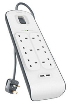 Belkin BSV604AF2M surge protector 6 AC outlets 2 m White BSV604AF2M