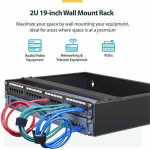 Startech 2U Wall Mount Rack 14In Deep 19 " Wall Mount Network Rack Wall Mounting RACK-2U-14-BRACKET