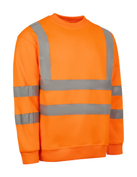 Beeswift Essential Sweatshirt Hi-Vis Jumper Orange Size L BSSENORL