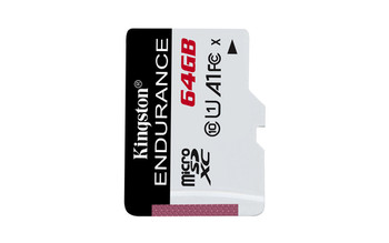 Kingston Technology High Endurance. Capacity: 64 Gb Flash Card Type: Microsd Fla SDCE/64GB