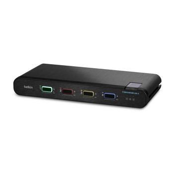 Belkin 4-Port Single Head DP/HDMI to DP/HDMI Video Secure Desktop KVM Switch PP4 F1DN104KVM-UN-4