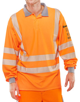 Beeswift Arc Compliant Rail Spec Polo Shirt Orange Size S CARC51ORS