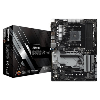 Asrock B450 PRO4 Amd Socket Am4 Atx Vga/Hdmi/Displayport Ddr4 Usb C 3.1 Mot B450 PRO4