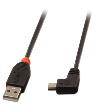 Lindy 1M Usb 2.0 Cable Type A To Mini-B 90 Degree Right Angle. Cable Length: 1 M 31971