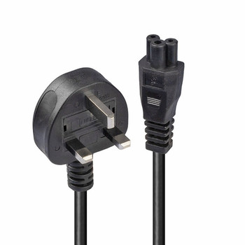 Lindy 1M  3 Pin To C5 Mains Cable Lead Free 1 M Power Plug Type G C5 Coupler 30460