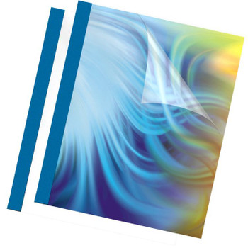 Fellowes 53176 3mm Prestige Thermal Binding Cover - Blue 53176