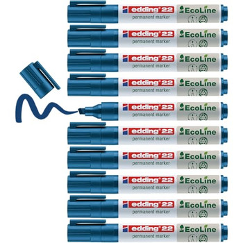 edding 22 EcoLine permanent marker black Box of 10 EDD22001