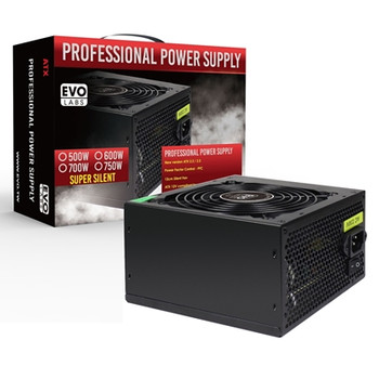 Evo Labs E-500Bl 500W 120Mm Black Silent Fan Psu BR500-12BL